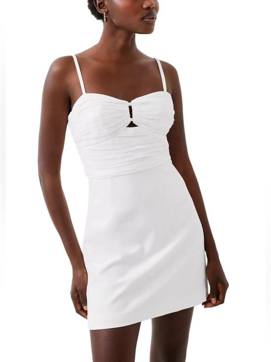 French Connection Dresses & Skirts - French Connection Summer White Ruched Bust Mini Dress